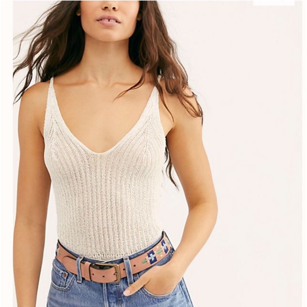 NWOT Free People High Summer
Embroidered Neutral Tan Bohemian
Leather Belt - Picture 3 of 9